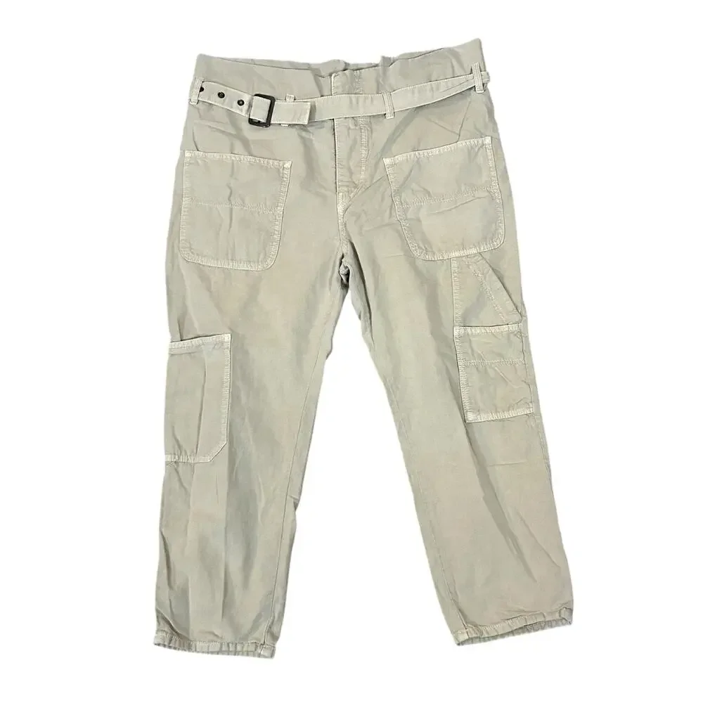 Free People Khaki Platoon Pants Womens 4 Patch Pockets Utility Festival Boho
